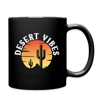 Wüsten-Vibes - Tasse einfarbig - Schwarz - Rechts