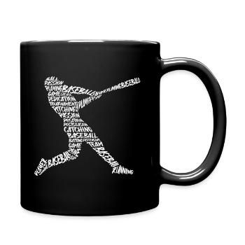 Baseball Baseballer Jungen Baseballspieler - Tasse einfarbig - Schwarz - Rechts