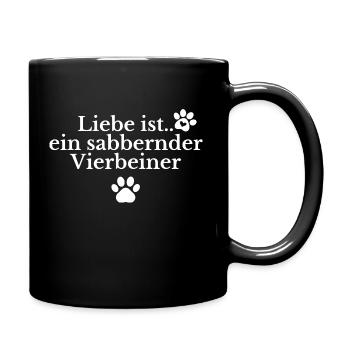 Drôle de chien dicton - Mug uni - noir - Droite