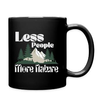 Less People More Nature - Full Colour Mug - black - Right