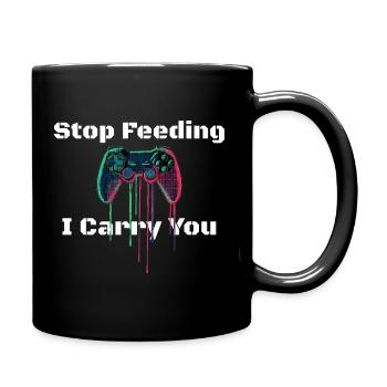 Arrêtez de jouer I Carry U - Design pour les joueurs et les enfants - Mug uni - noir - Droite