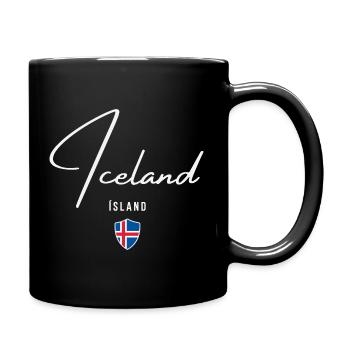 Icelandic pride, minimalist sleek design - Full Colour Mug - black - Right