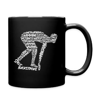 Swimming Swimming Typography Men Swimmers - Full Colour Mug - black - Right