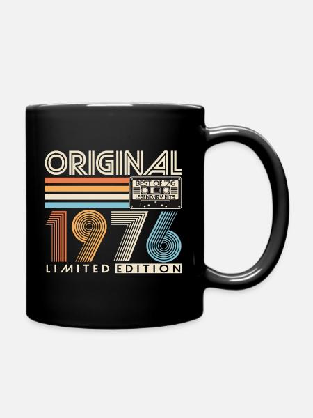 Original 1976 Vintage Jahrgang Retro Geburtstag - Tasse einfarbig - Schwarz