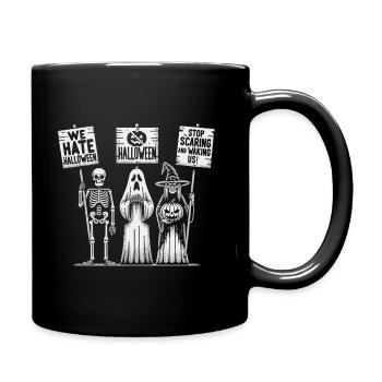 Conception de squelettes de protestation d’Halloween - Mug uni - noir - Droite