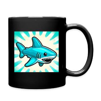 Hai - Tasse einfarbig - Schwarz - Rechts