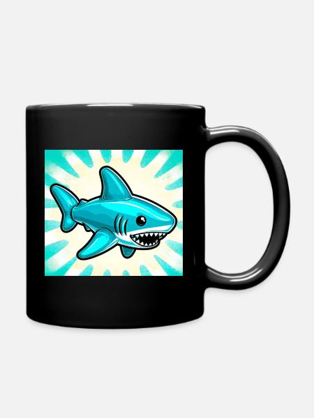 Hai - Tasse einfarbig - Schwarz