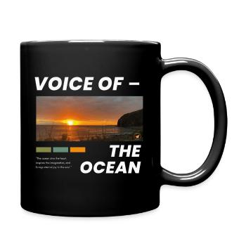 Sunset over the Ocean - Full Colour Mug - black - Right