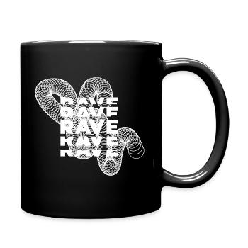 Conception d'affiche de musique abstraite Spiral Rave - Mug uni - noir - Droite