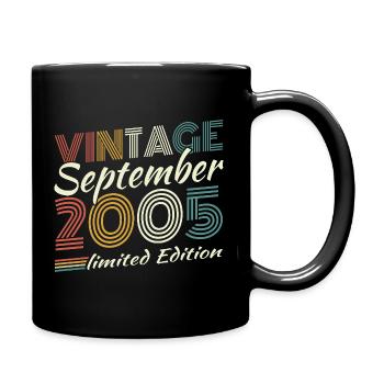 September 2005 Retro Vintage Birthday Gift - Full Colour Mug - black - Right