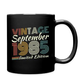 September 1985 Retro Vintage Birthday Gift - Full Colour Mug - black - Right