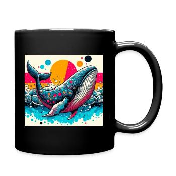 baleine - Mug uni - noir - Droite