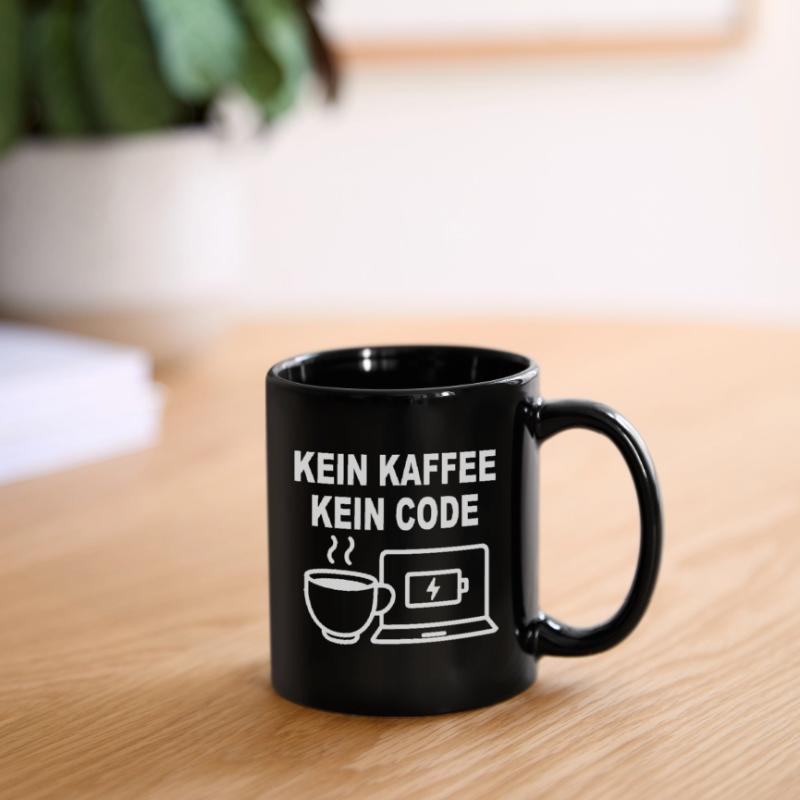 Kein Kaffee Kein Code – Funny Programmer Design Full Colour Mug