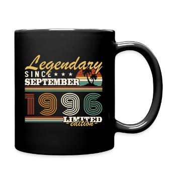 September 1996 Vintage Geburtstagsgeschenk - Tasse einfarbig - Schwarz - Rechts