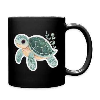 Turtle - Full Colour Mug - black - Right