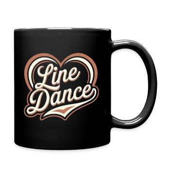 Lettrage de danse en ligne en forme de cœur - Mug uni - noir - Droite