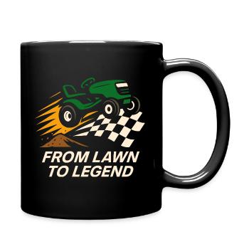 Tondeuse à gazon Tondeuse à gazon Racing Tondeuse à gazon de course - Mug uni - noir - Droite