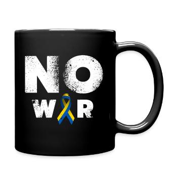 No War Ukraine Peace Sign - Full Colour Mug - black - Right