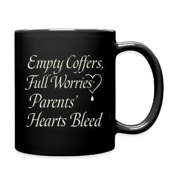 Des coffres vides, pleins d’inquiétudes - Mug uni - noir - Droite