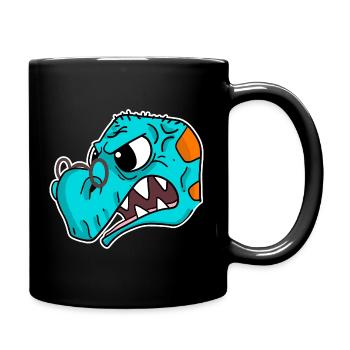 Vieux dinosaure avec des lunettes - Mug uni - noir - Droite
