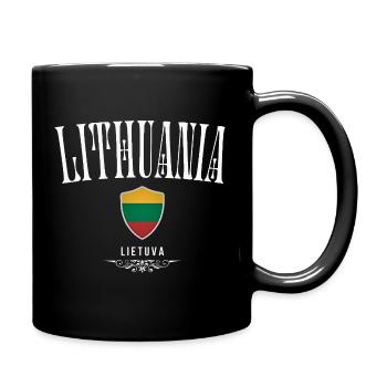 Litauischer Stolz, minimalistisches, elegantes Design - Tasse einfarbig - Schwarz - Rechts
