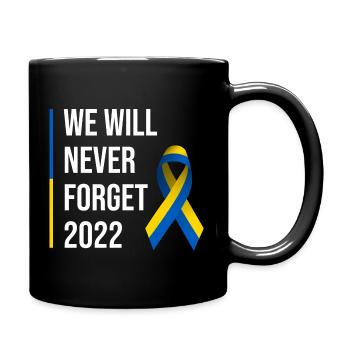 Ukraine Krieg Frieden Schleife - Tasse einfarbig - Schwarz - Rechts