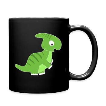 Motif dinosaure vert pour enfants - Mug uni - noir - Droite