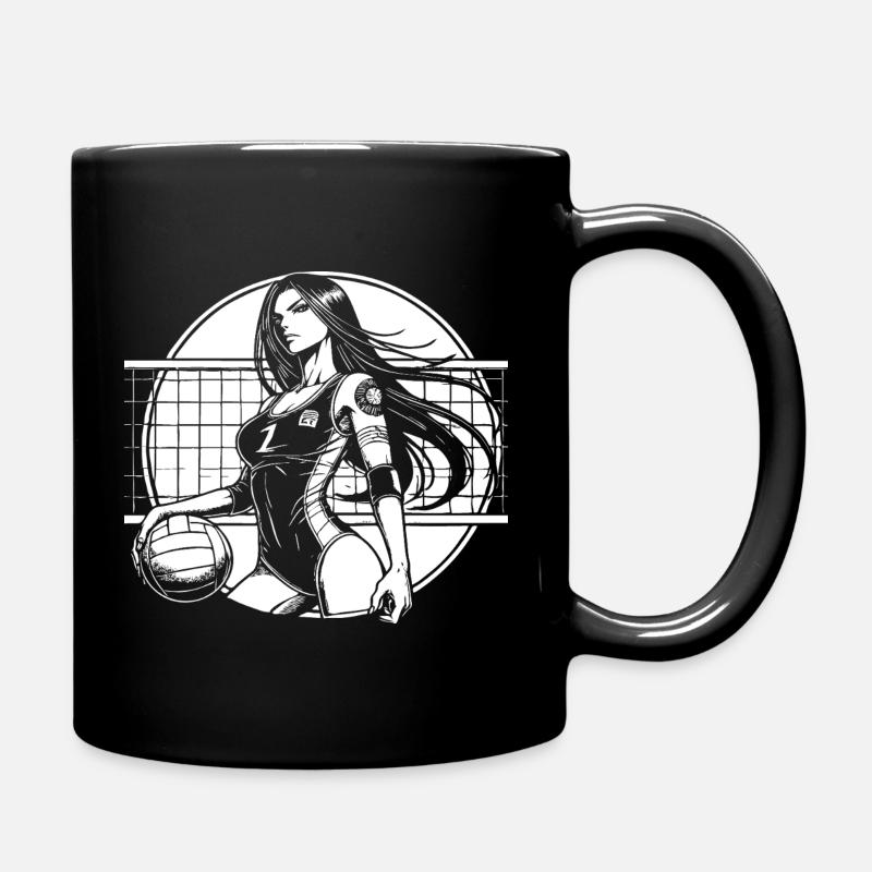 Volleyball Design – Japanisches Artwork - Tasse einfarbig - Schwarz