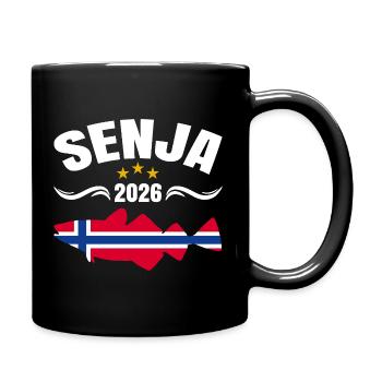 Senja Angeltour Norwegen 2026 - Tasse einfarbig - Schwarz - Rechts
