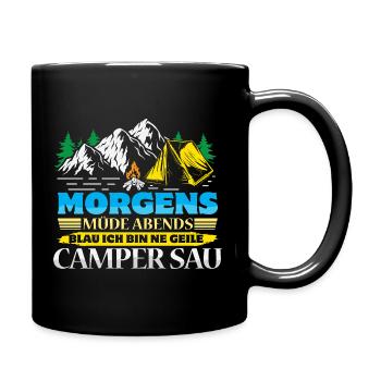 Camper Camping Caravane Dicton - Mug uni - noir - Droite