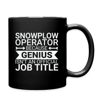 Snowplow Operator Genius Snow Plow Driver - Full Colour Mug - black - Right