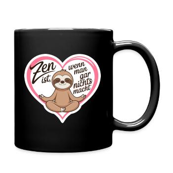 Zen is when you don't do anything at all - Full Colour Mug - black - Right