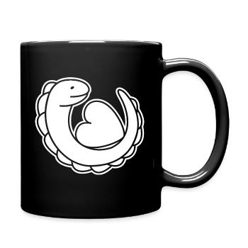 Lézard avec cœur – Gecko, amour et symbole de protection - Mug uni - noir - Droite