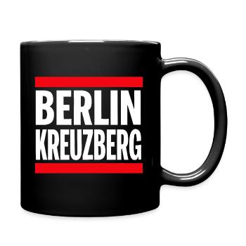 Berlin Kreuzberg Bold Typography - Full Colour Mug - black - Right