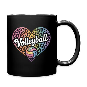 Volley-ball - Mug uni - noir - Droite