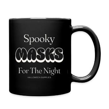 Spooky Masks – Spooky Night Masks - Full Colour Mug - black - Right