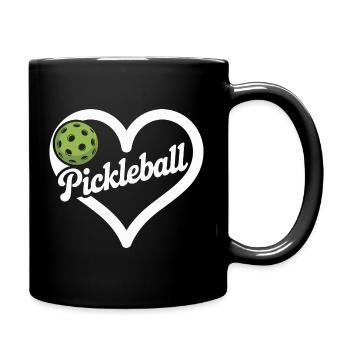 Pickleball Heart - Full Colour Mug - black - Right