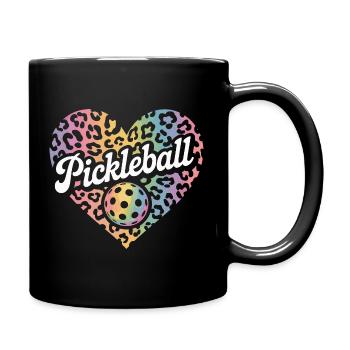 Pickleball - Tasse einfarbig - Schwarz - Rechts