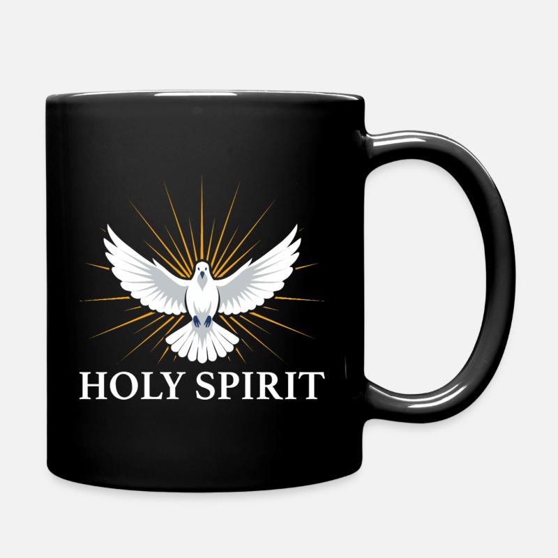 Heiliger Geist Taube mit Strahlen Glaube Religion - Tasse einfarbig - Schwarz