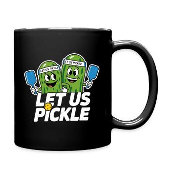 Let Us Pickle Paddleball Gurken Sportler - Tasse einfarbig - Schwarz - Rechts