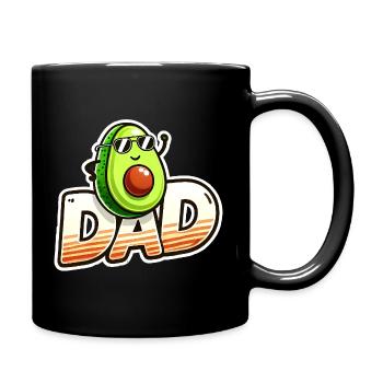 Sunny Avocado Dad Design, Fathers  - Full Colour Mug - black - Right