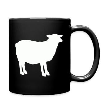 Sheep Silhouette - Full Colour Mug - black - Right