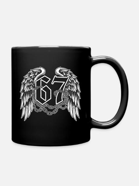 Flügelkette66 Symbolik - Tasse einfarbig - Schwarz