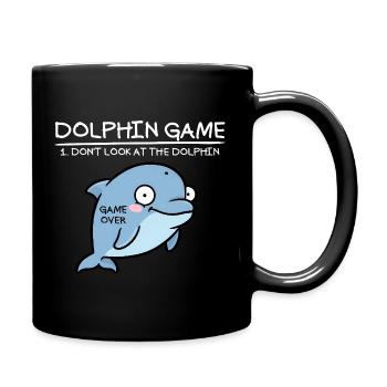 Jeu de dauphin Ne regardez pas le dauphin drôle - Mug uni - noir - Droite