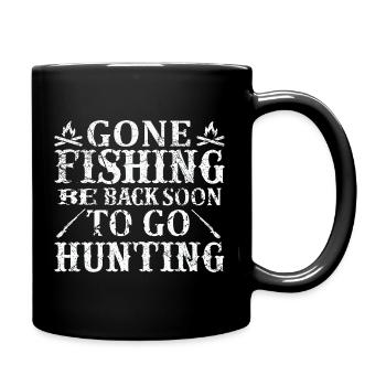First fish, then hunt - Full Colour Mug - black - Right