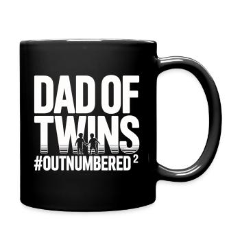 Dad of Twins – Funny Dad Design Twins - Full Colour Mug - black - Right
