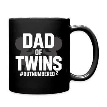Dad of Twins – Funny Dad Design Twins - Full Colour Mug - black - Right