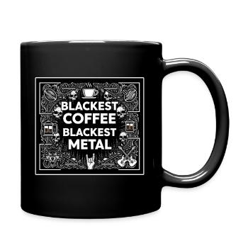 Blackest_Coffee_Blackest_Metal_02 - Tasse einfarbig - Schwarz - Rechts