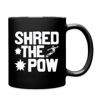 Shred the pow - Full Colour Mug - black - Right