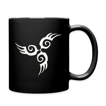 Tatouage de silhouette d’aile tribale - Mug uni - noir - Droite